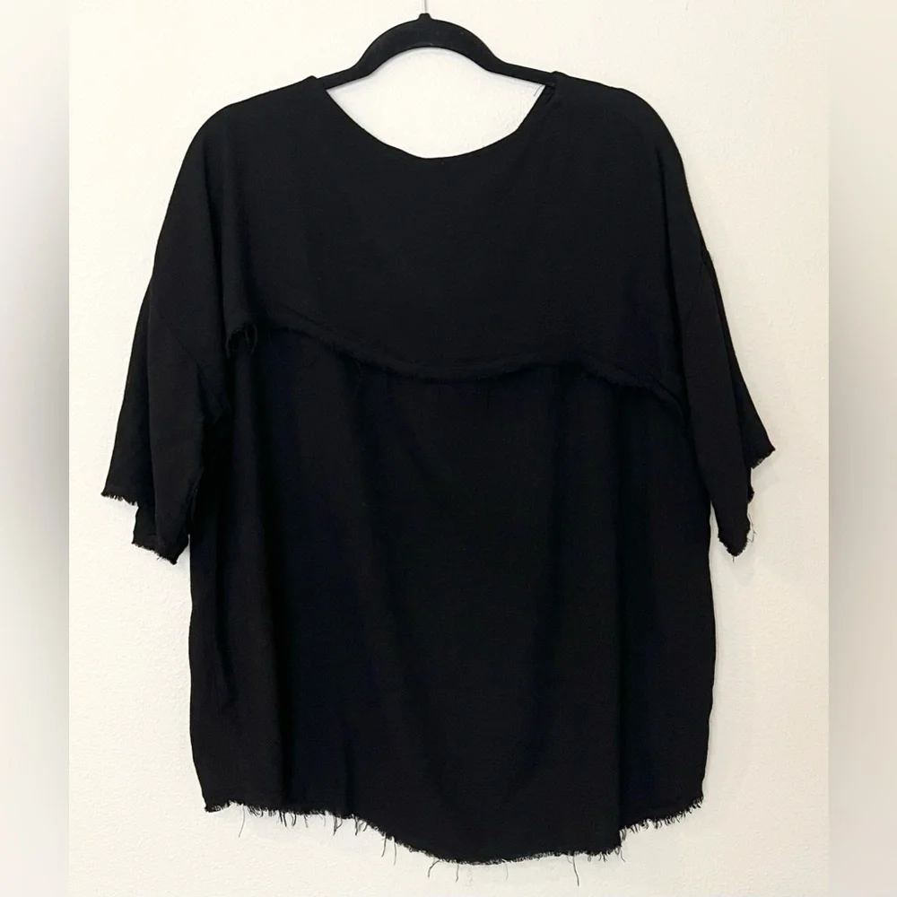 Black Relaxed Fit Top - Picture 3 of 3